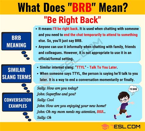 brb meaning in chat|what is chatting.